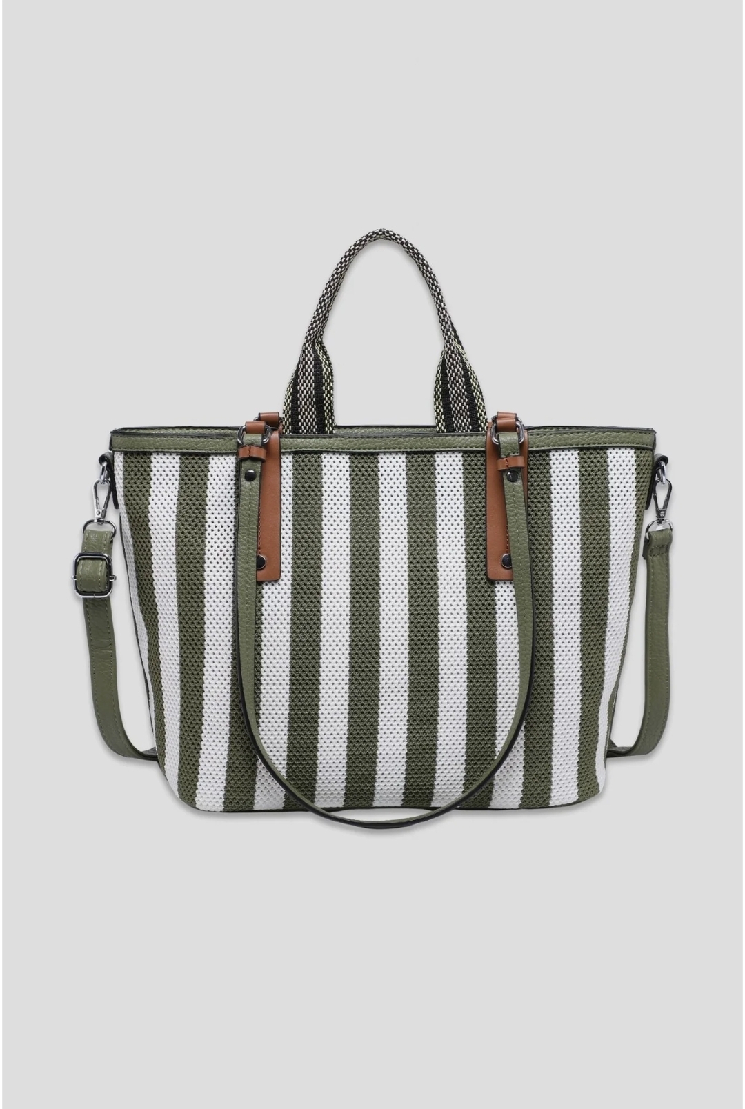 BOLSO RAYAS verde