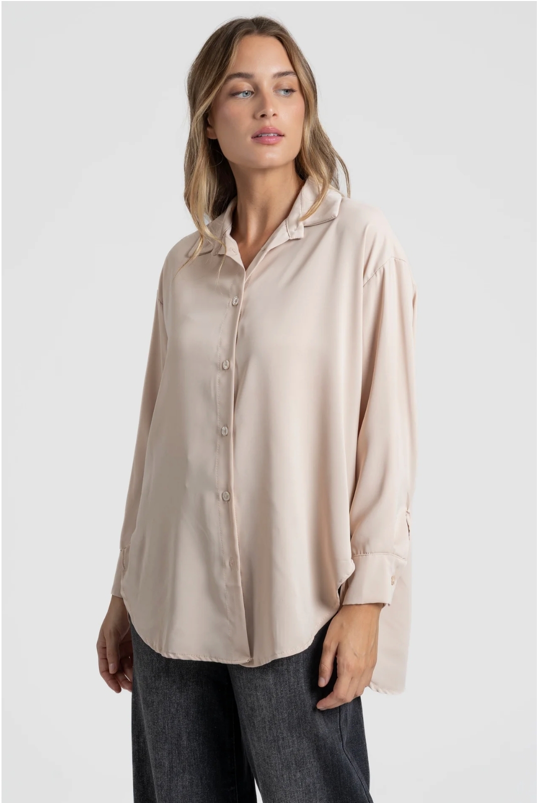 CAMISA FLUIDA beige