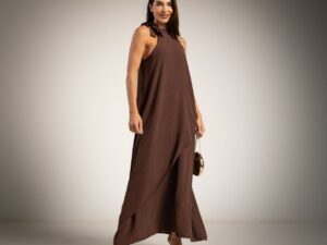 VESTIDO CAPA marron