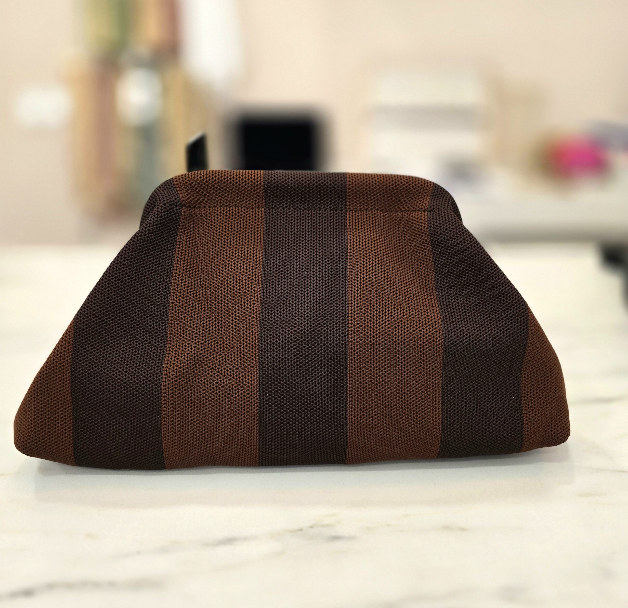 BOLSO RAYAS marron
