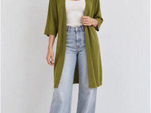 CARDIGAN PUNTO verde